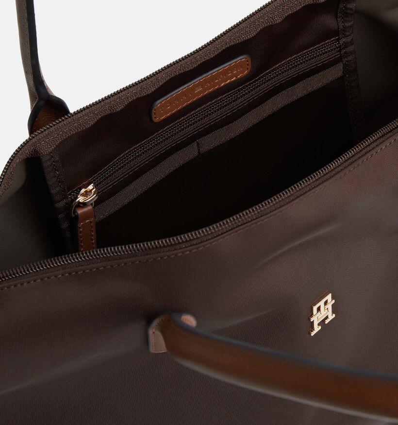 Tommy Hilfiger Popette Tote Donkerbruine Handtas voor dames (379496)