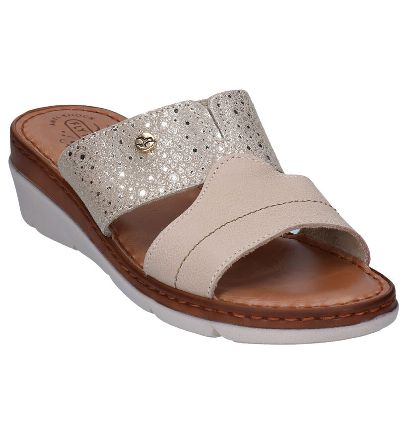 Fly Flot Mules en Or en cuir (289225)