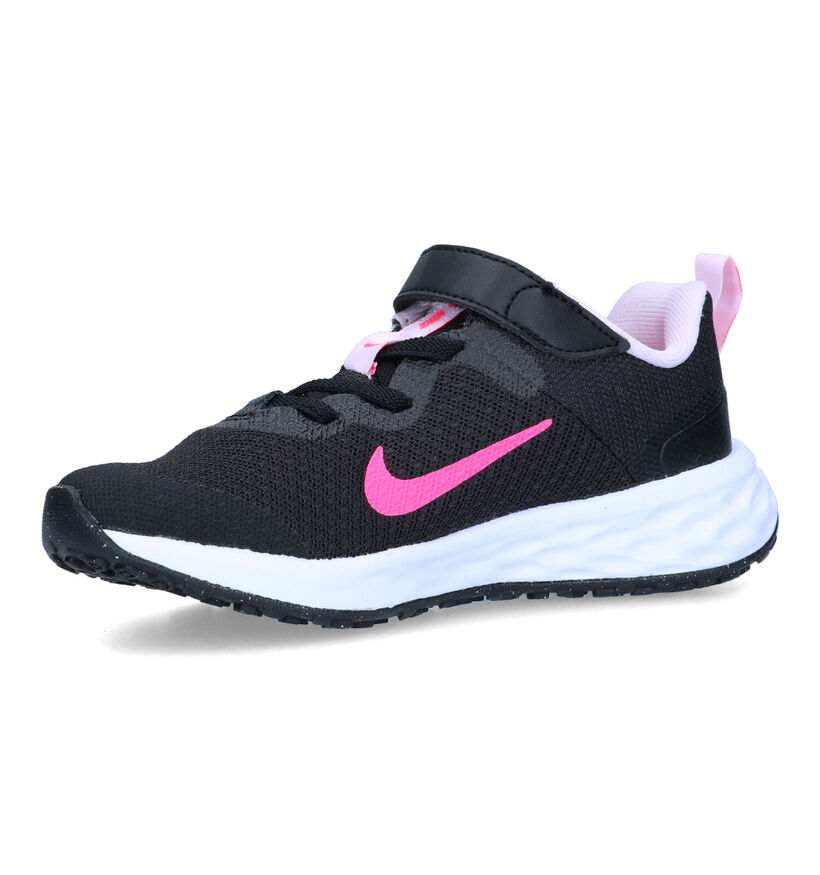 Nike Revolution Zwarte Sneakers voor meisjes (325356) - geschikt voor steunzolen