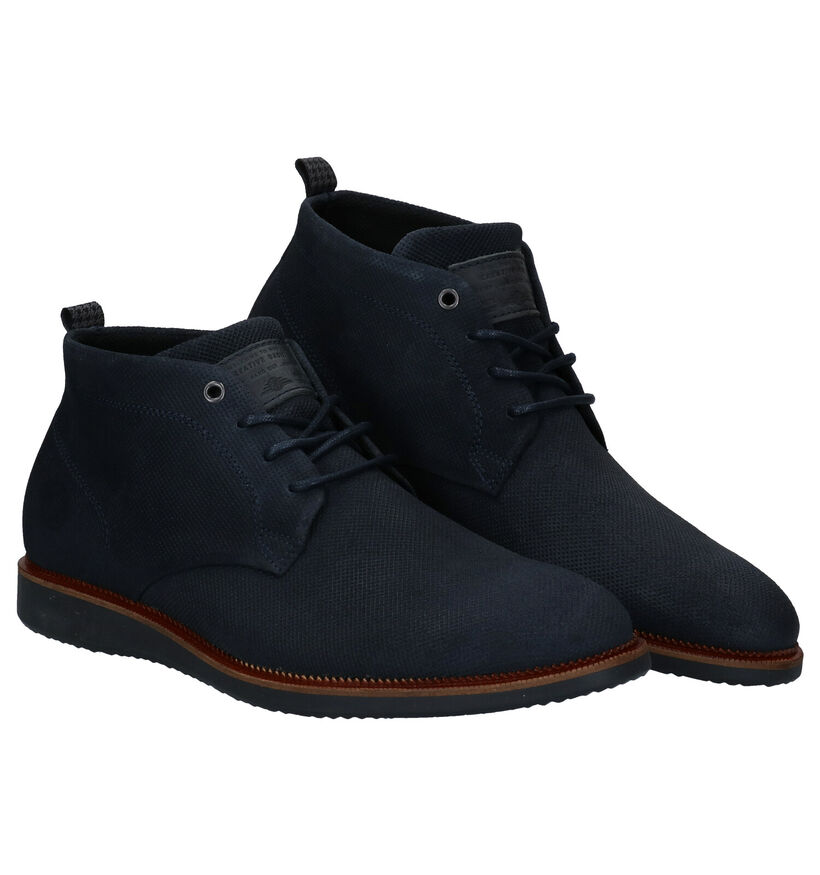 Bullboxer Blauwe Hoge Schoenen in nubuck (276958)