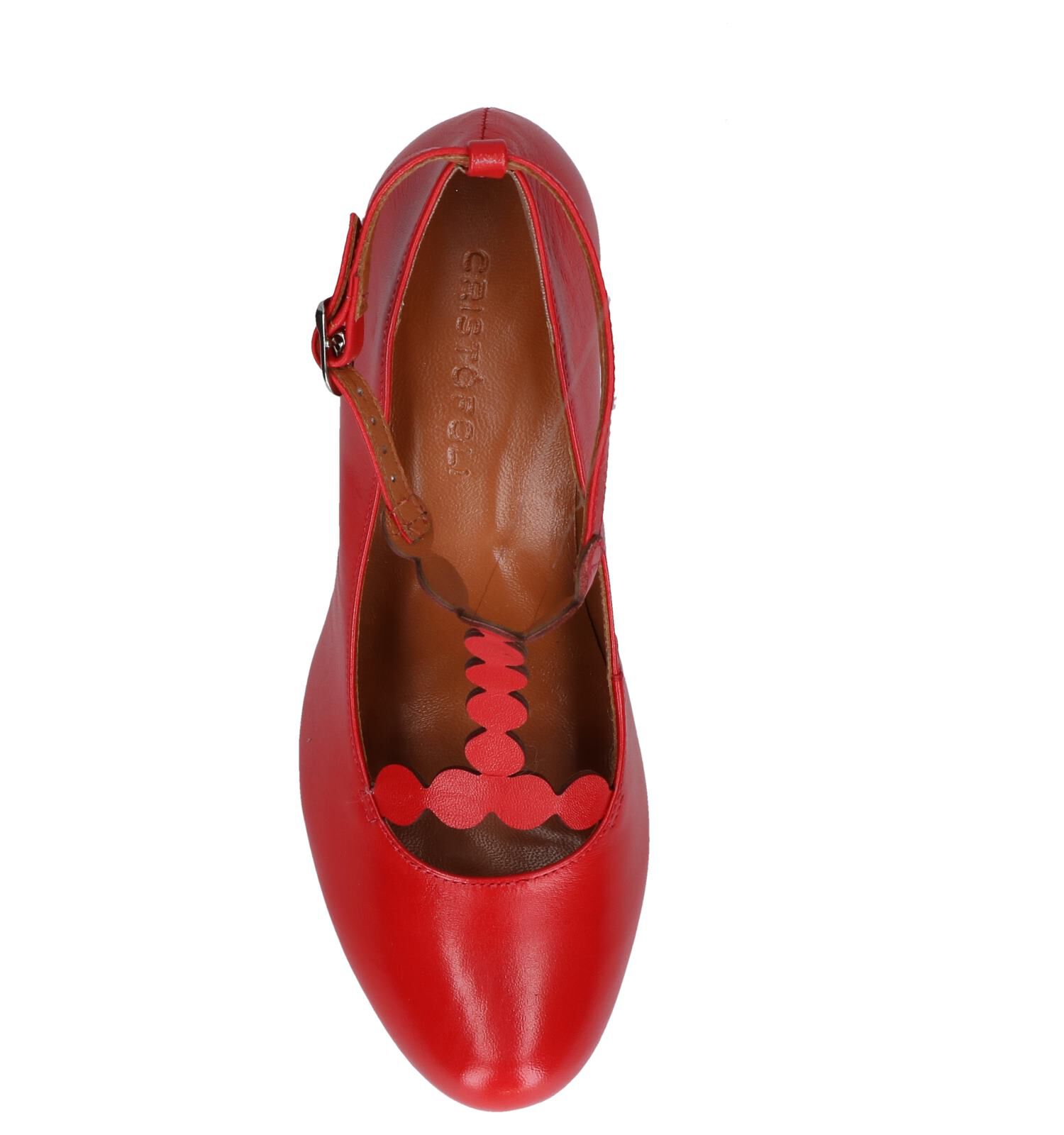 Rode pumps met bandje new arrivals