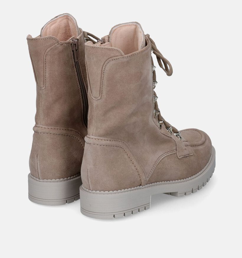 Gabor Beige Veterboots voor dames (316920) - geschikt voor steunzolen