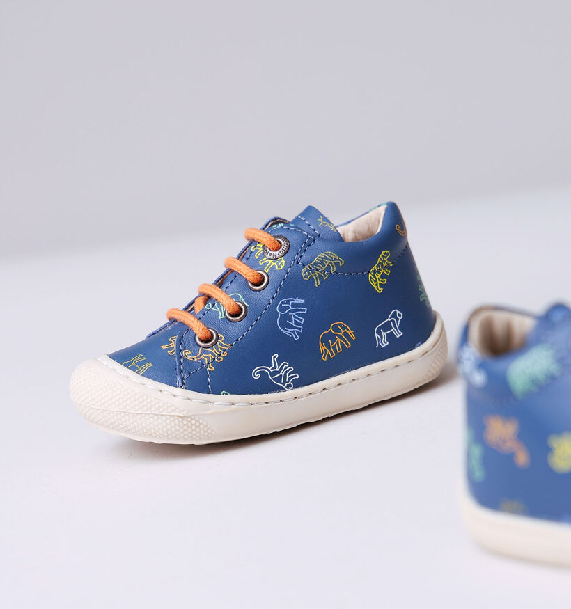 Naturino Cocoon Calf Blauwe Babyschoenen voor jongens, meisjes (339033)