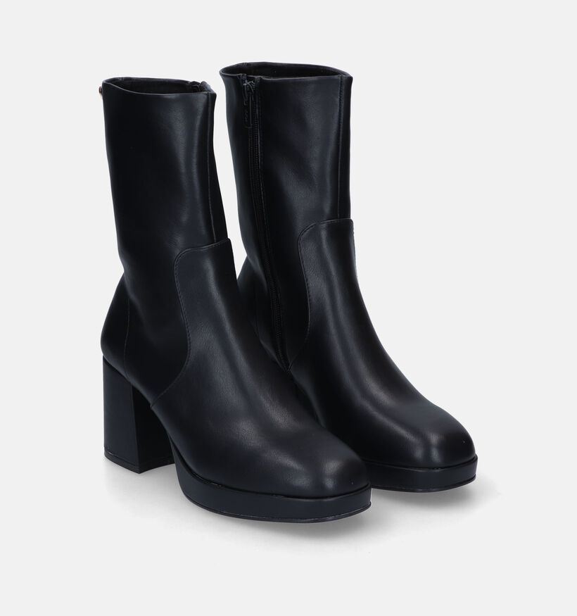 Mexx Kiwi Ecru Enkellaarzen met blokhak voor dames (329904)