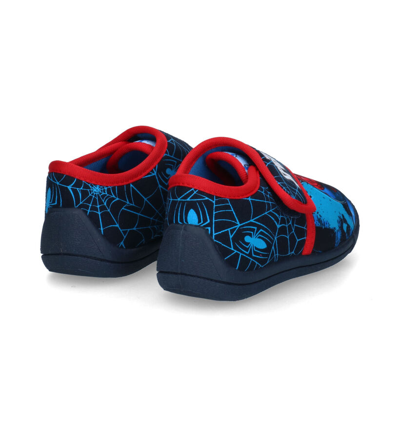 Spiderman Pantoufles fermées en Bleu foncé en textile (313629)