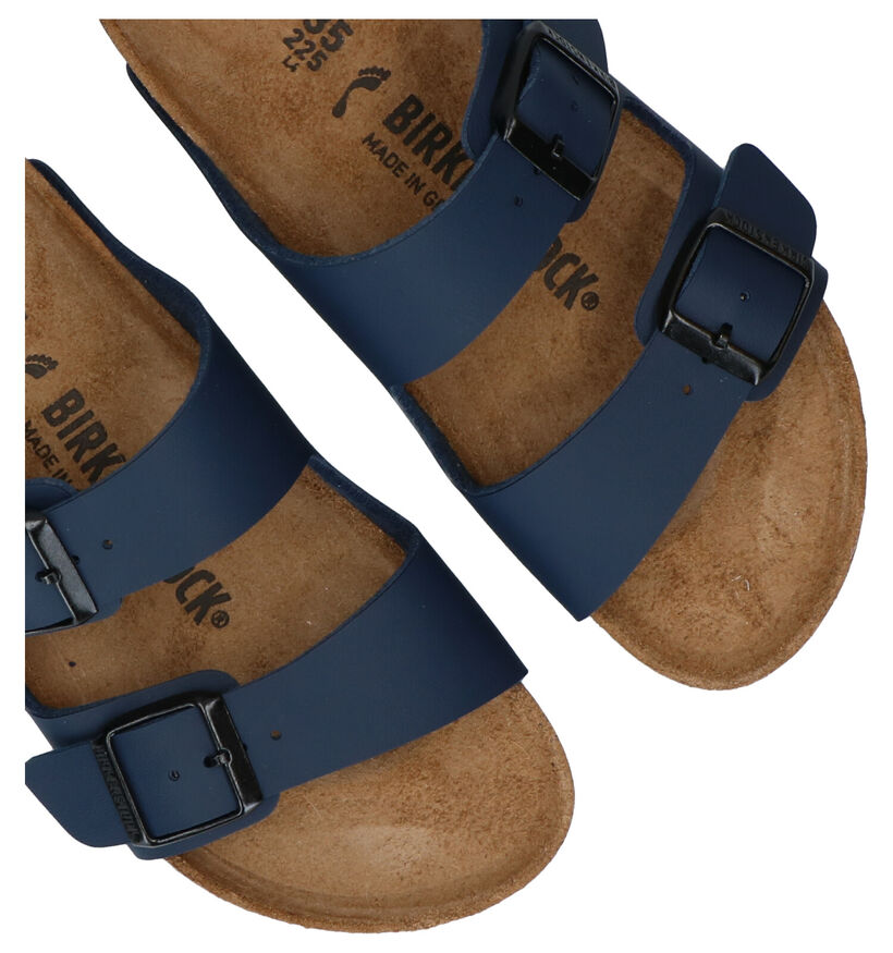 Birkenstock Arizona Birko Flor Zwarte Slippers voor jongens (338071)