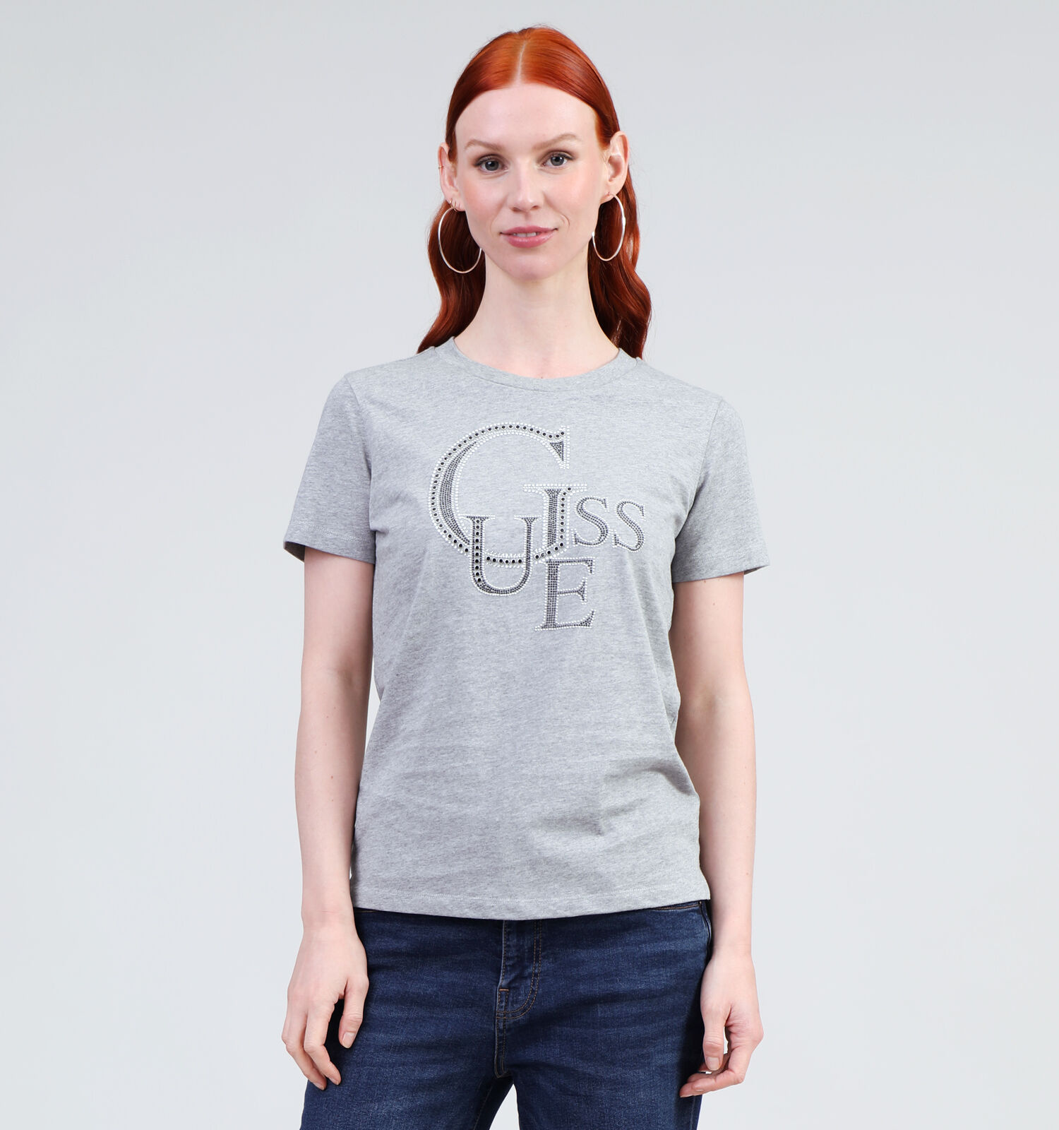 Guess Grijs T shirt Dames T shirts Online op TORFS.BE