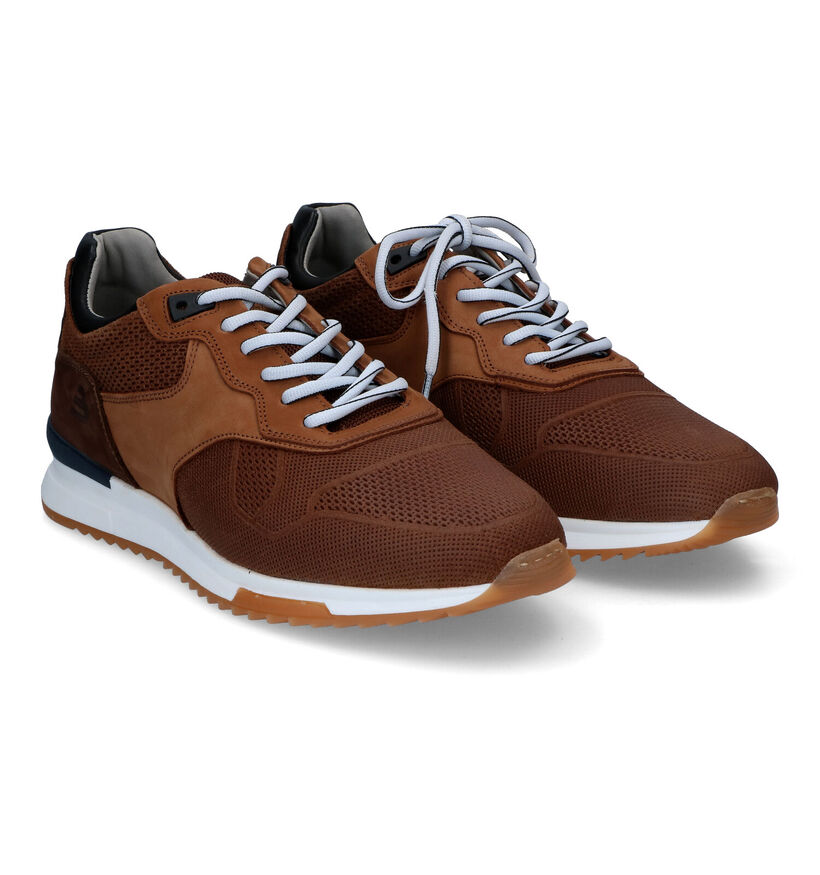 Bullboxer Chaussures à lacets en Cognac pour hommes (320904) - pour semelles orthopédiques