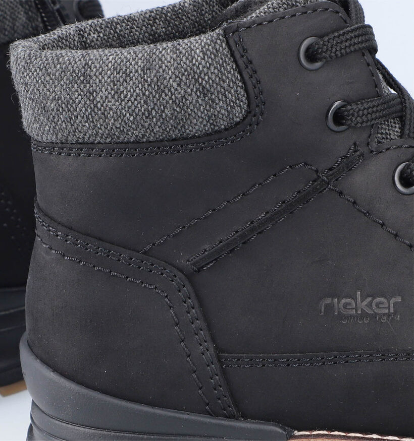Rieker Zwarte Bottines voor heren (347450) - geschikt voor steunzolen