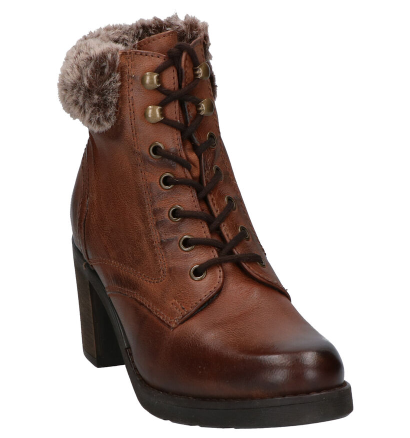 Mario Rossi Bottines à lacets en Cognac en cuir (255177)