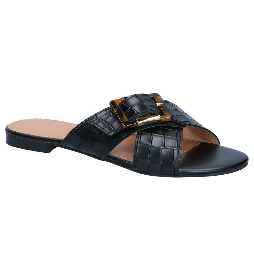 Scapa Nu-pieds en Noir en cuir (270294)