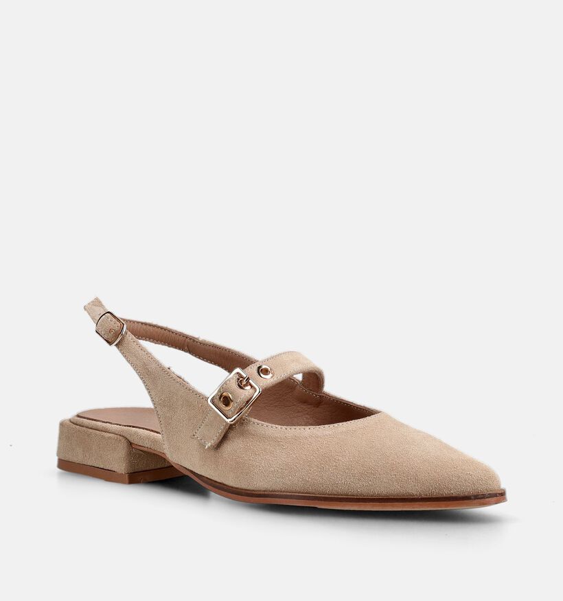 Tango Lesia Ballerines Slingback en Beige pour femmes (375550)