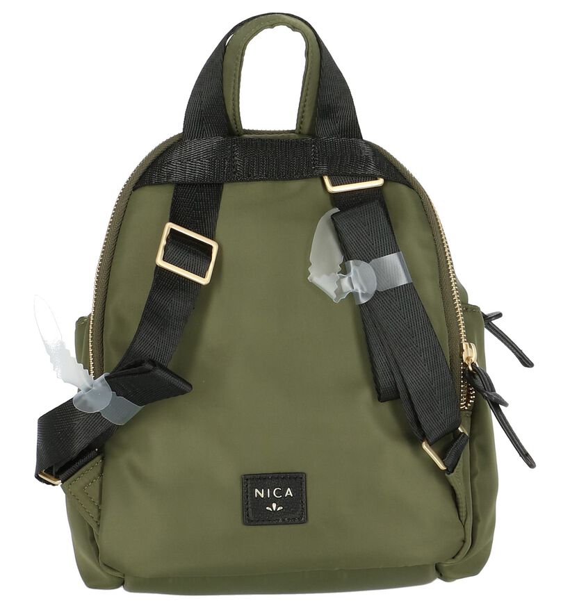 Nica Sacs à dos en Vert kaki en imitation cuir (203801)