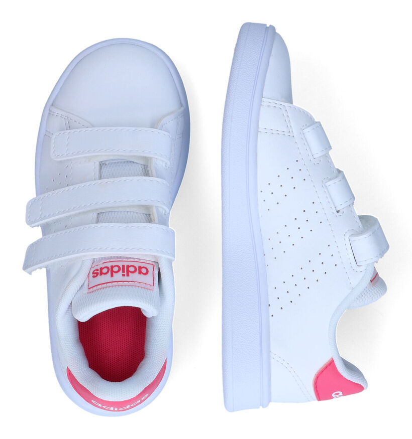 adidas Advantage C Baskets en Blanc pour filles (319539) - pour semelles orthopédiques