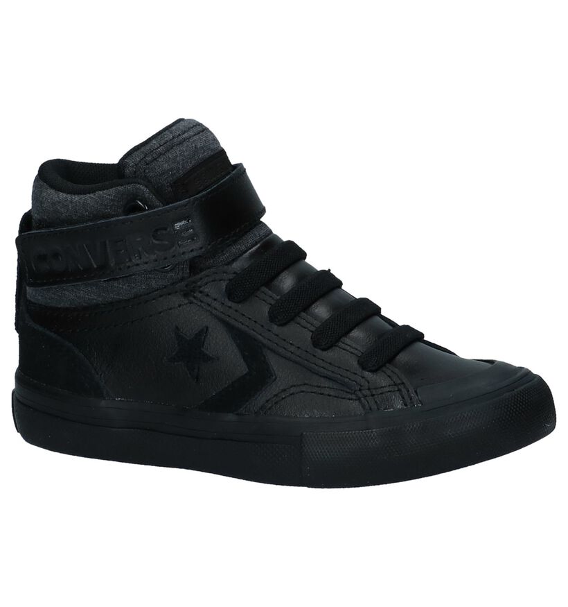 Converse Pro Blaze Strap HI Zwarte Sneakers voor jongens (293598) - geschikt voor steunzolen