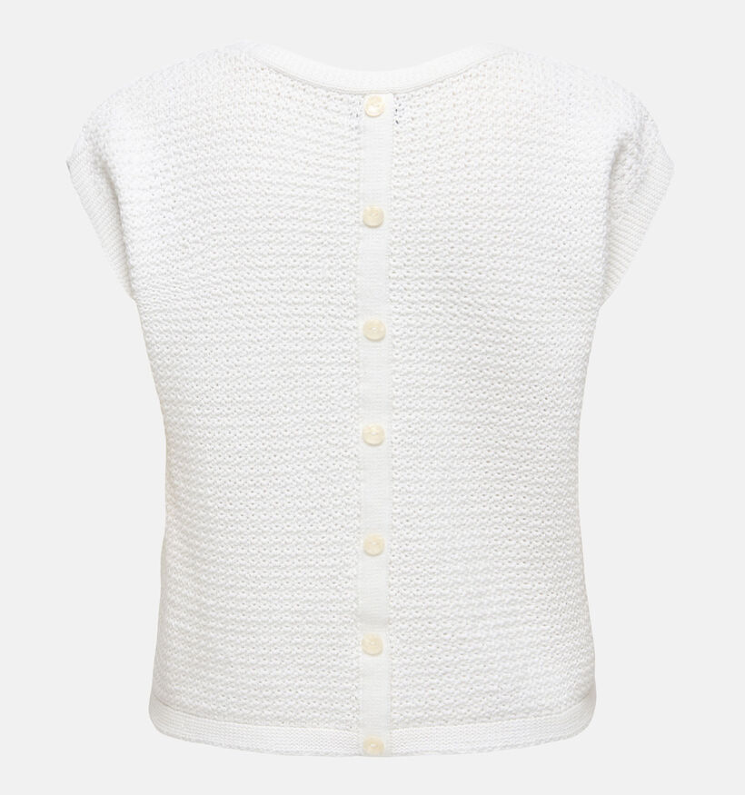 JDY Martha Button Back Witte Mouwloze Trui voor dames (370047)