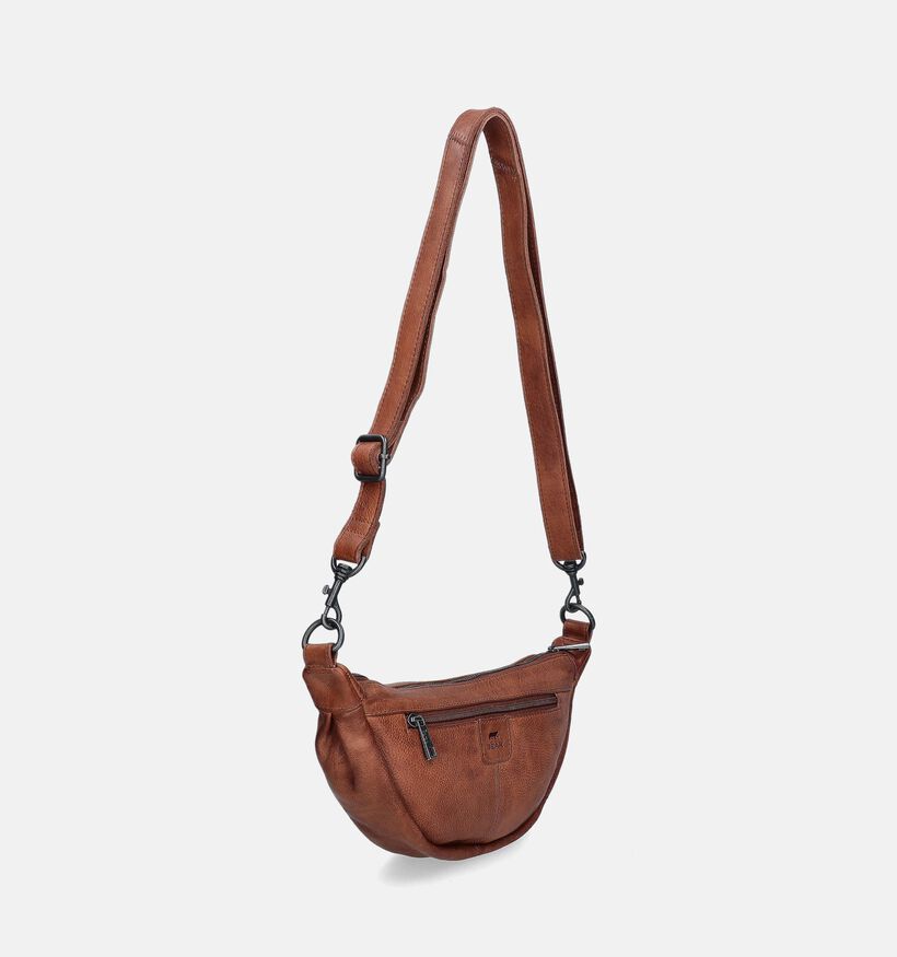 Bear Design Sac porté croisé en Cognac pour femmes (358912)