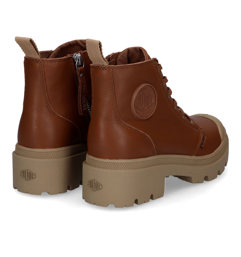 Palladium Pallabase Bottines en Cognac pour femmes (313441) - pour semelles orthopédiques