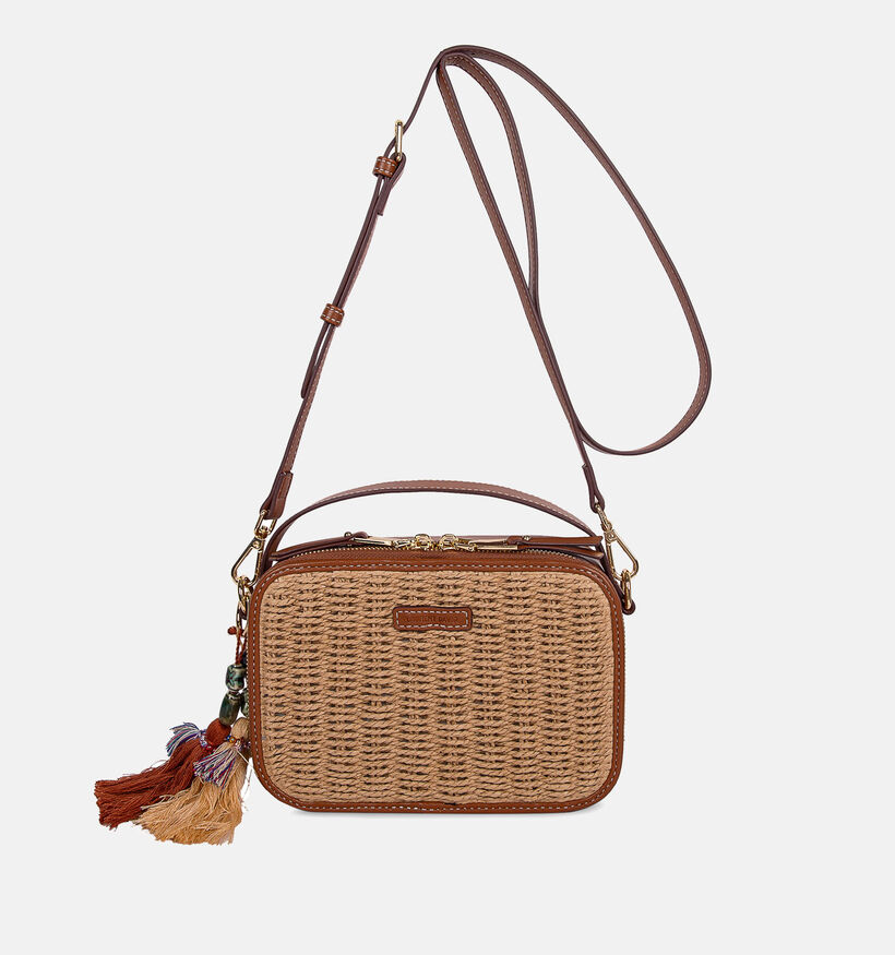 Laurent David Cognac/Beige Crossbodytas voor dames (373945)