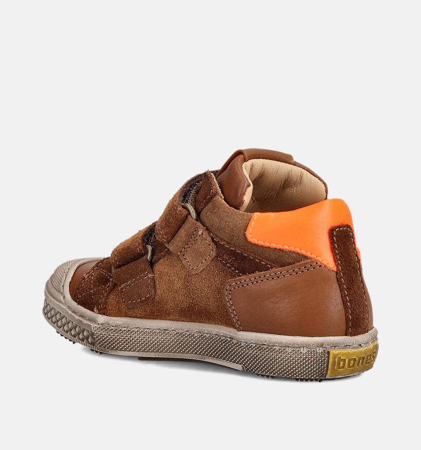 STONES and BONES Lock Chaussures hautes en Cognac pour garçons (362024) - pour semelles orthopédiques