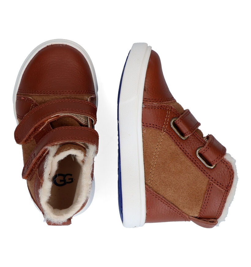 UGG Rennon II Bottes en Cognac en cuir (294902)