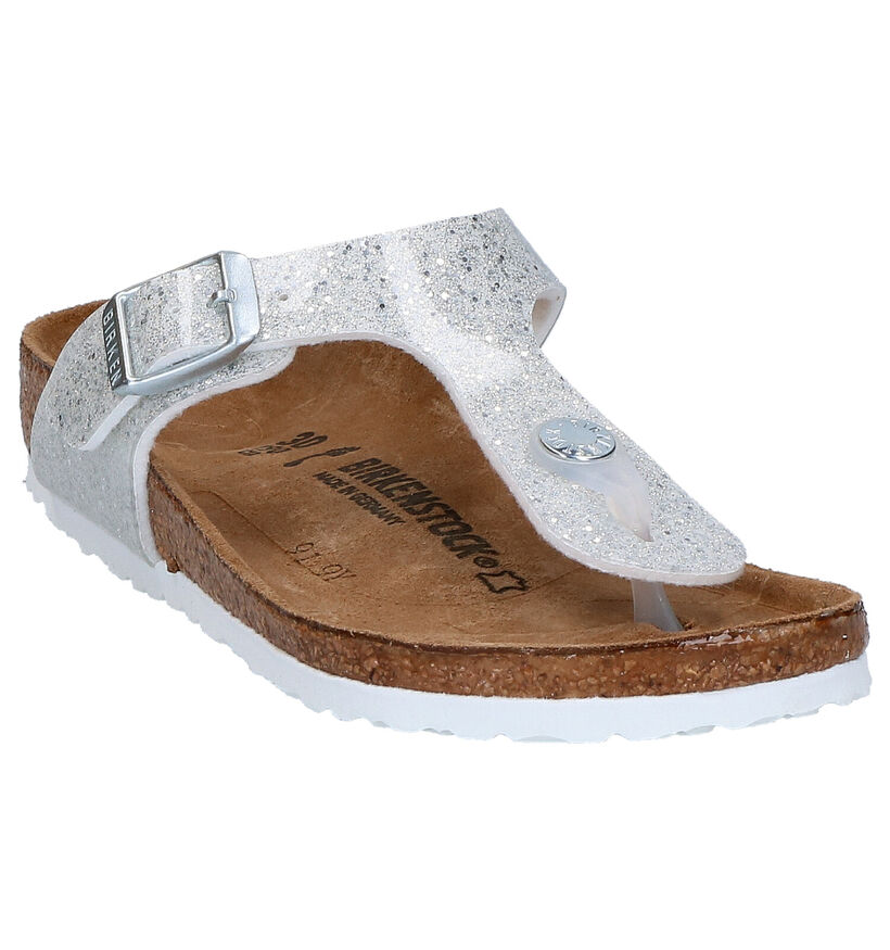 Birkenstock Gizeh BS Witte Teenslippers voor meisjes (338081)