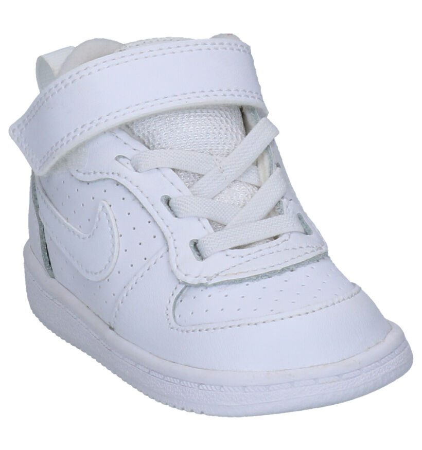 Nike Court Borough Baskets en Noir en cuir (293613)