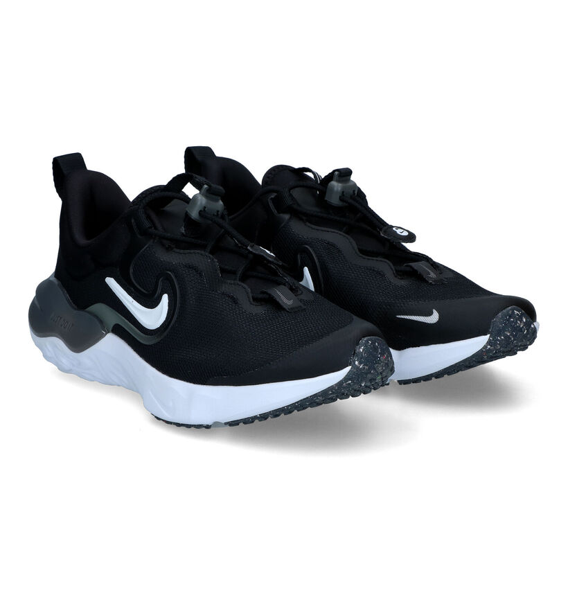 Nike Run Flow Baskets en Noir en textile (319531)