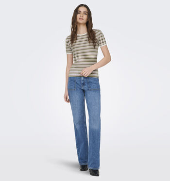 JDY T-shirts Zwart/Wit/Groen