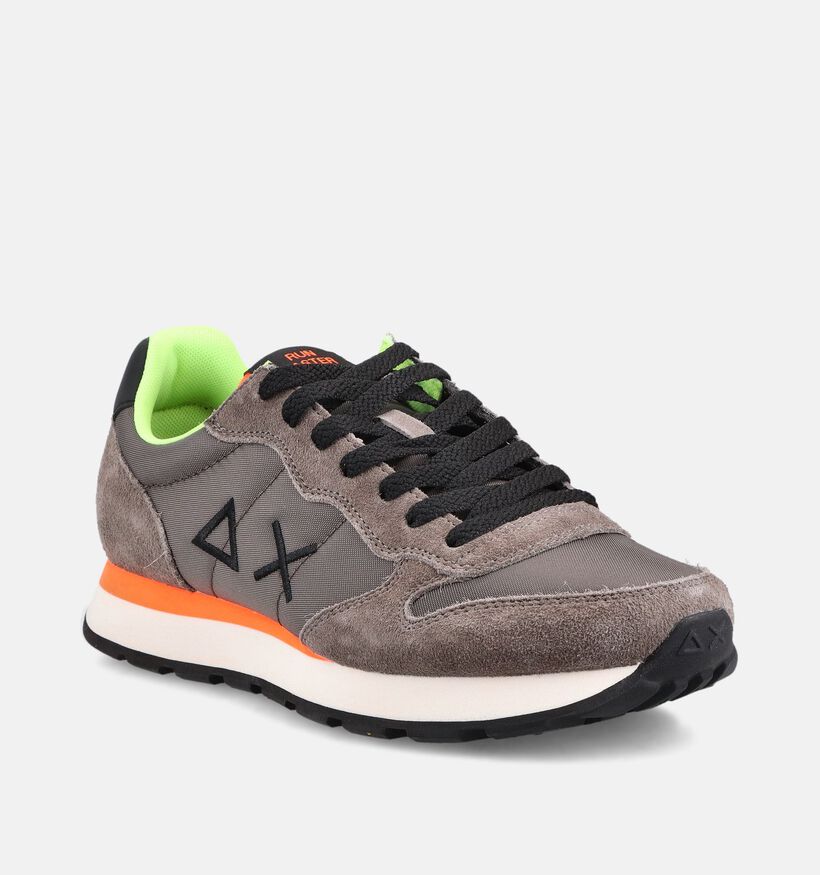 Sun68 Tom Fluo Grijze Sneakers voor heren (368805) - geschikt voor steunzolen