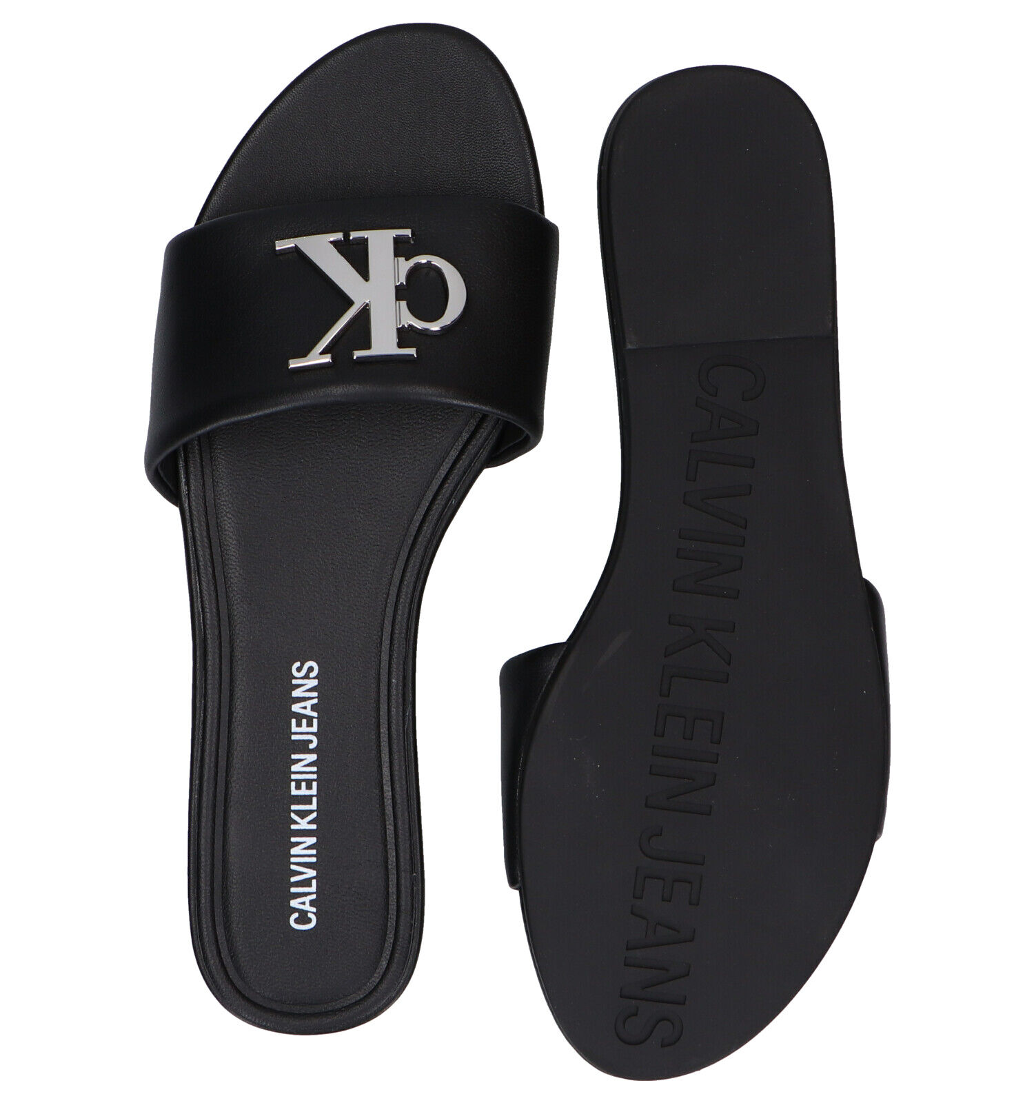 Calvin Klein Zwarte Muiltjes Dames Slippers Online op TORFS.BE