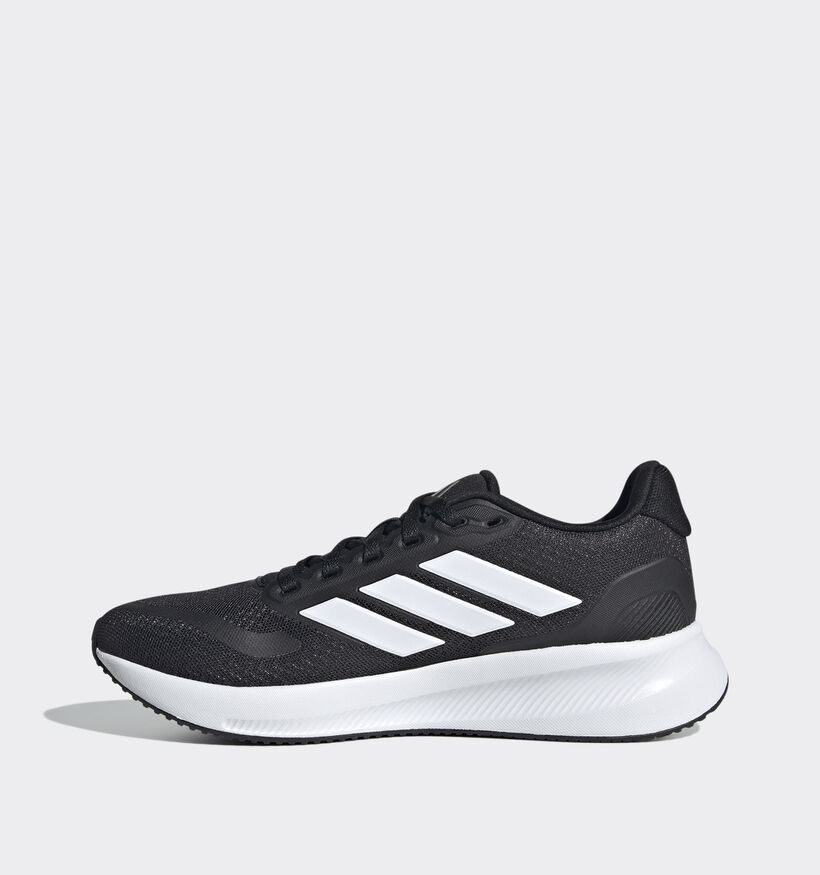 adidas Runfalcon 5 Zwarte/Witte Sneakers voor jongens (372592) - geschikt voor steunzolen
