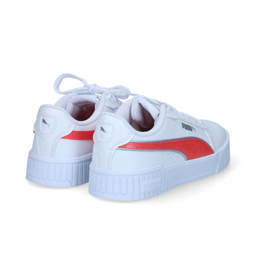 Puma Carina 2.0 Glitzy Jr Baskets en Blanc pour filles (311283) - pour semelles orthopédiques