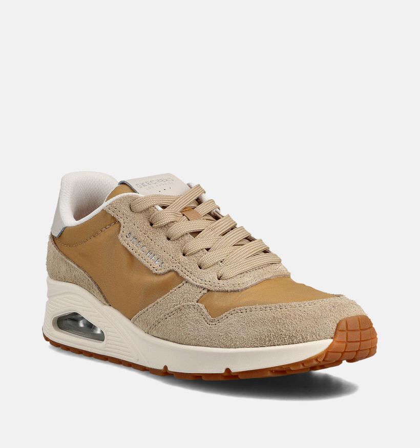 Skechers Uno Baskets sportives en Marron/Beige pour femmes (359729)