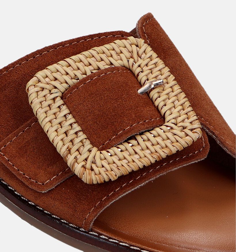 Marco Tozzi Nu-pieds plates en Cognac pour femmes (341345)