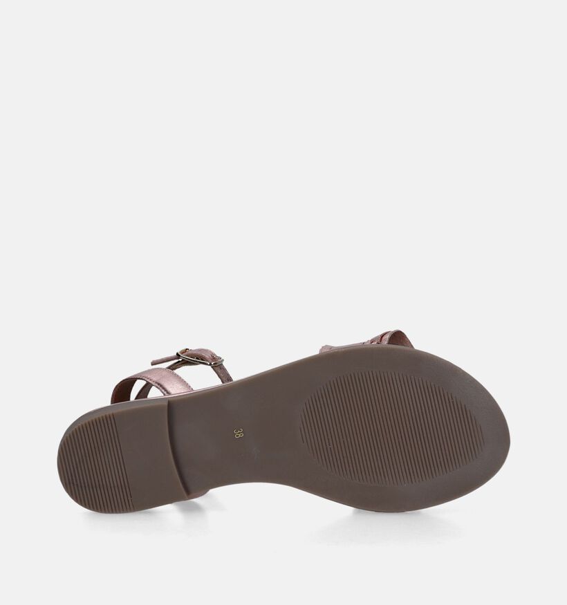 Inuovo Sandales plates en Or rose pour femmes (341521)