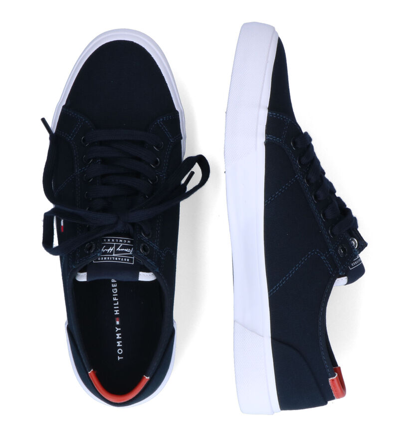 Tommy Hilfiger Core Corporate Baskets en Bleu pour hommes (304037) - pour semelles orthopédiques