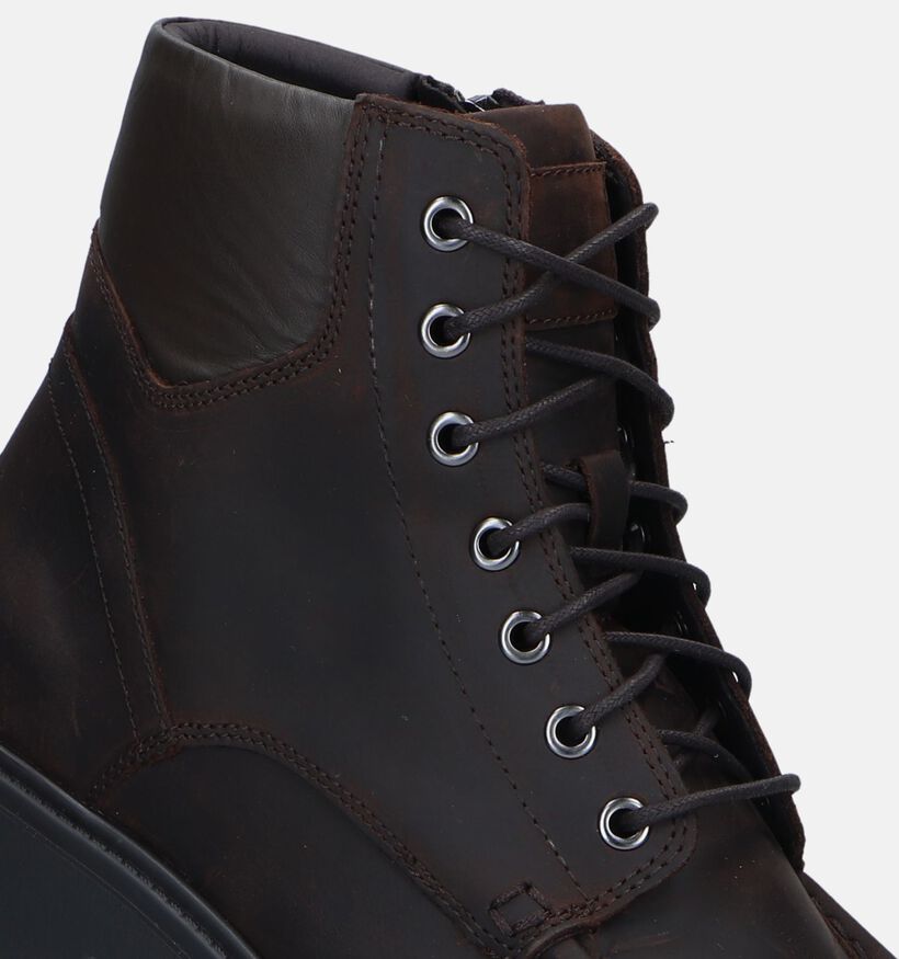 Geox Spherica Bruine Veterboots voor heren (329741) - geschikt voor steunzolen