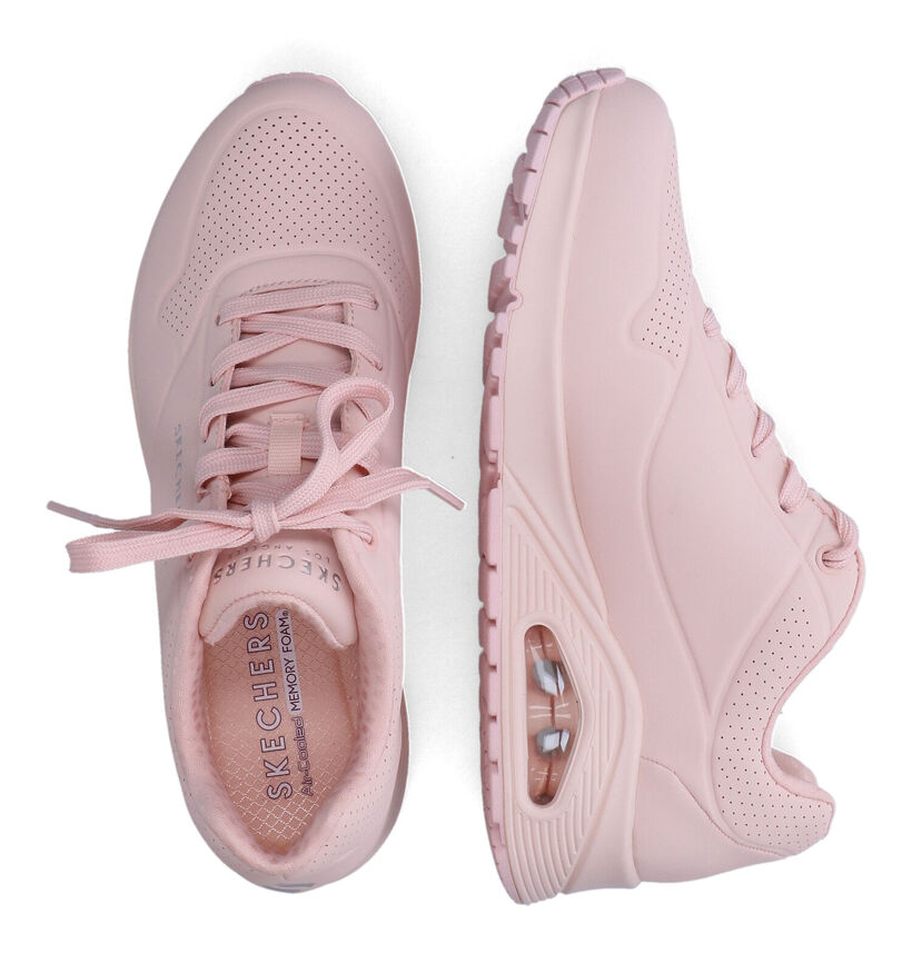 Skechers Uno Frosty Kicks Roze Sneakers voor dames (319370) - geschikt voor steunzolen