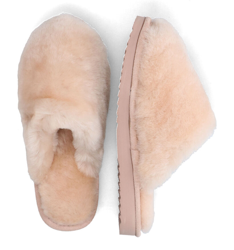 Warmbat Mungo Pantoufles en Ecru pour femmes (314442)