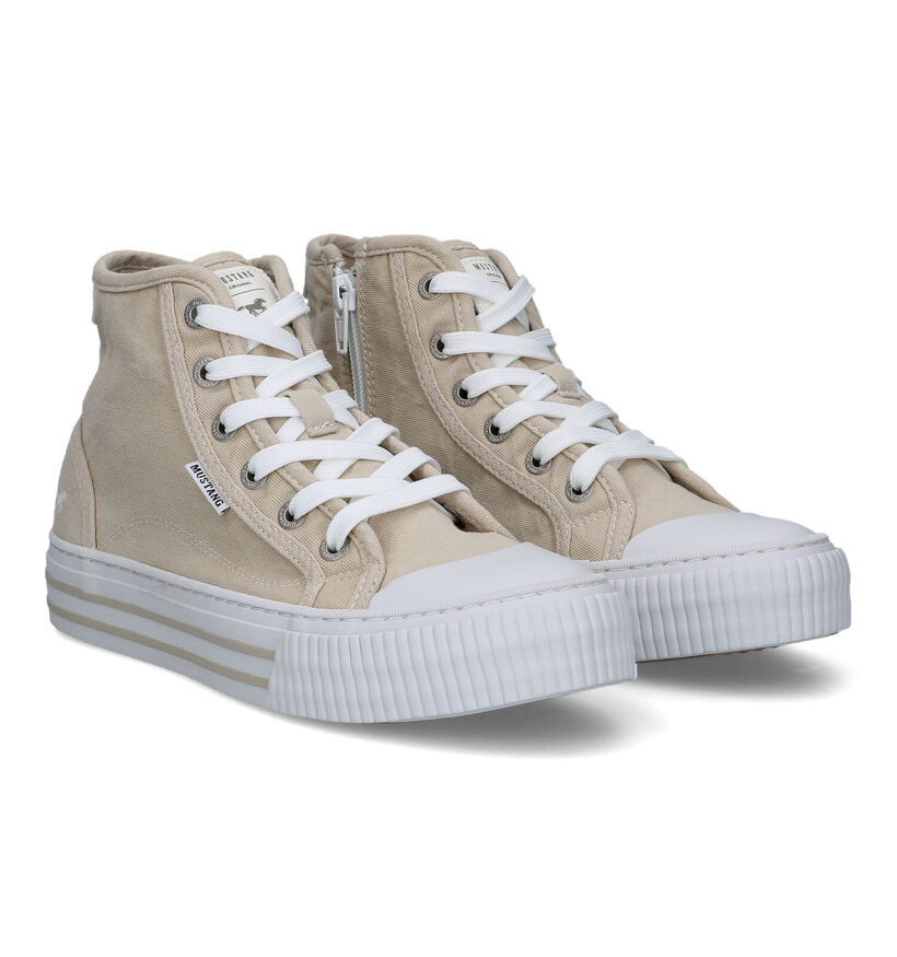 Mustang Taupe Sneakers voor dames (320445)