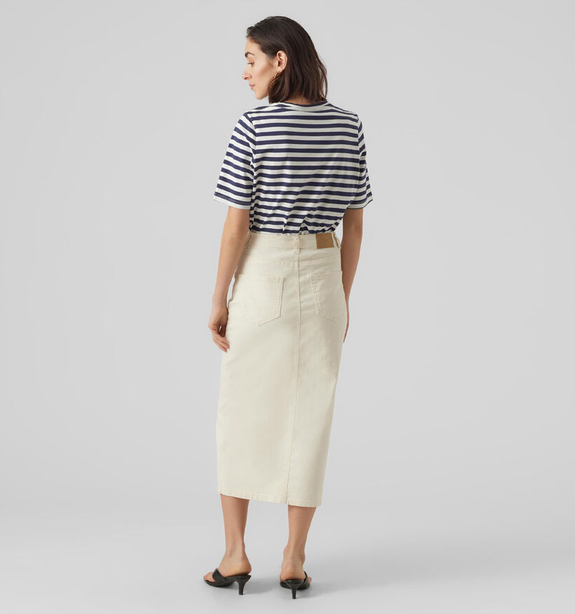 Vero Moda Lucky Jeans Jupe en Écru (331804)