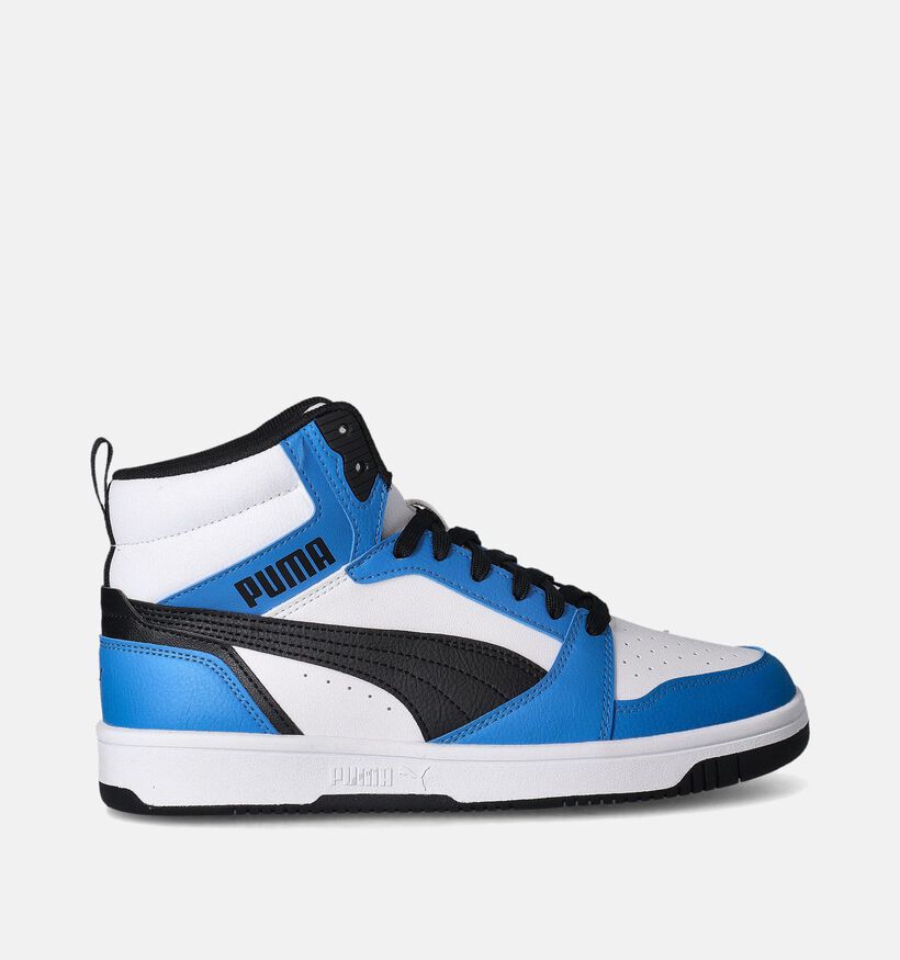 Puma Rebound v6 mid Baskets en Blanc pour filles, garçons (350364) - pour semelles orthopédiques