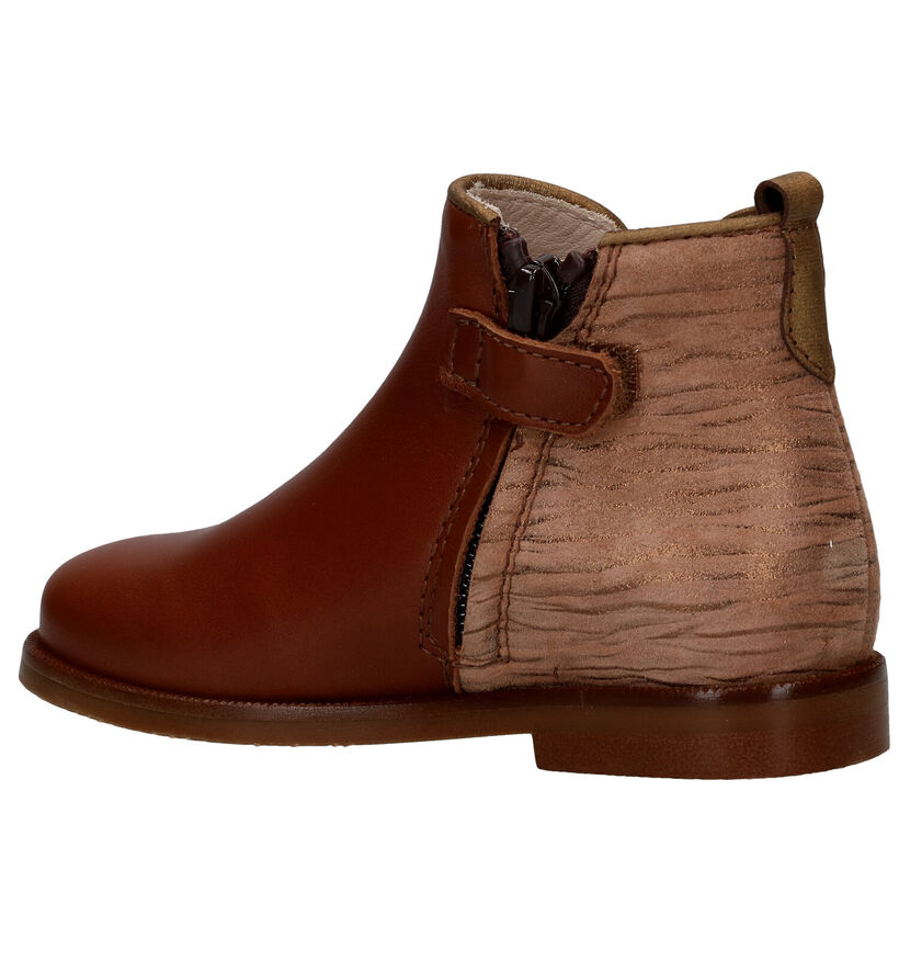 Beberlis Bottes basses en Cognac en cuir (281122)