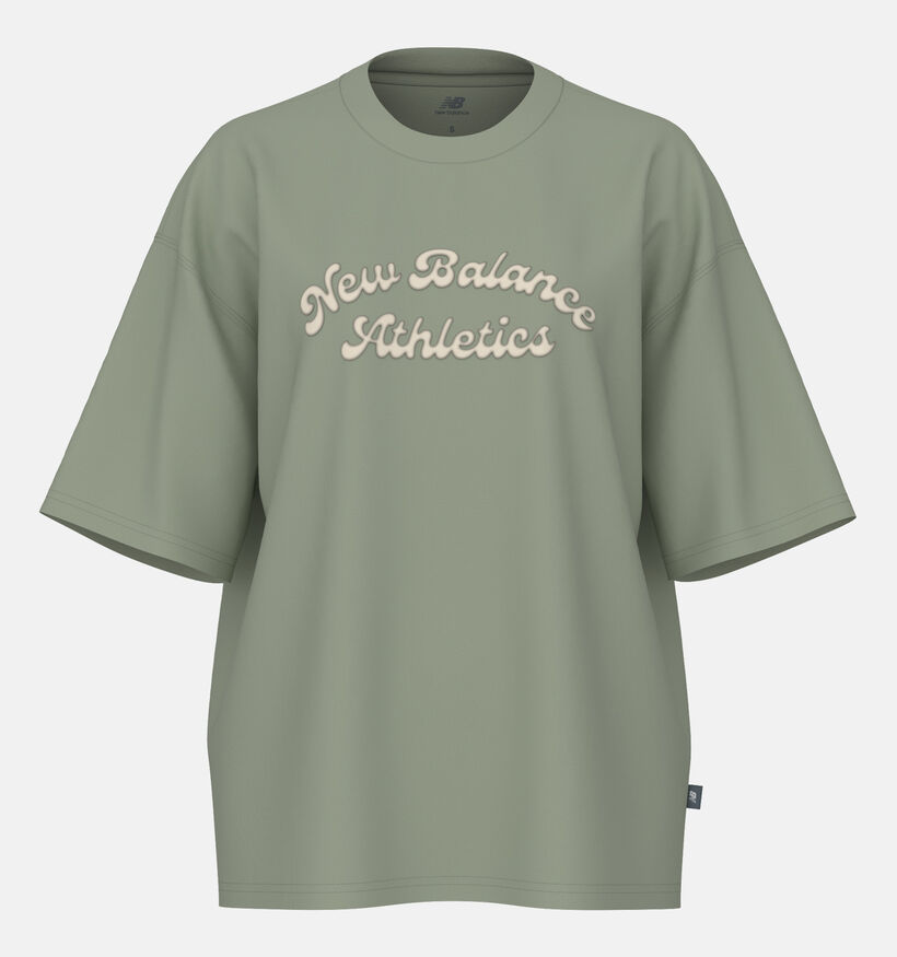 New Balance Groene T-shirt voor dames (362068)