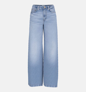 Wide leg jeans blauw L32