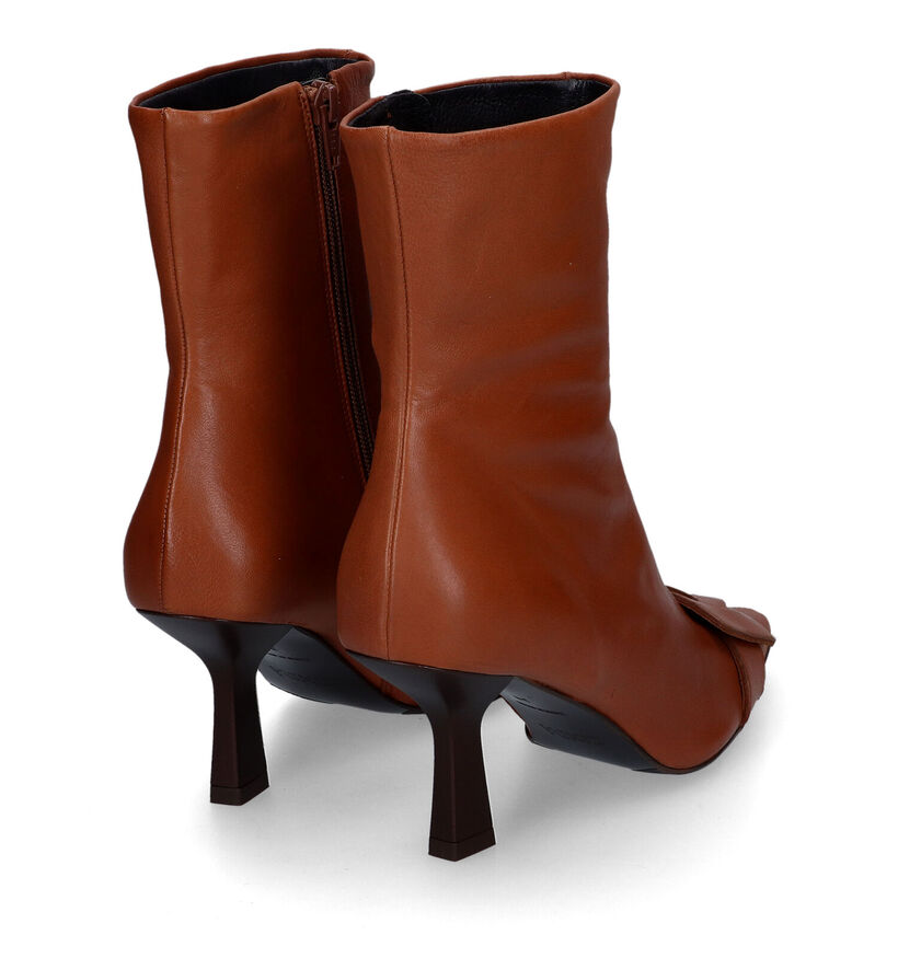 Zinda Bottines à talons en Cognac pour femmes (317220)