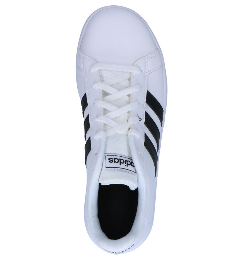 adidas Grand Court K Witte Sneakers voor jongens (307966) - geschikt voor steunzolen