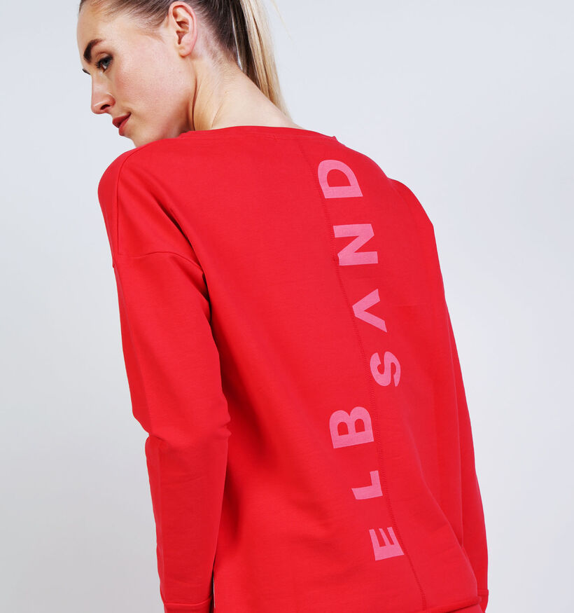 Elbsand Riane Rode T-shirt met Lange Mouwen voor dames (374223)