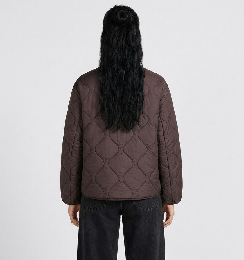 Vila Dune Light Manteau court en Brun fonc&eacute; pour femmes (378453)